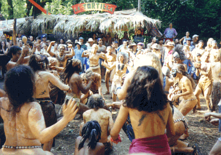 The Oregon Country Fair near Veneta, Oregon. People often get naked.